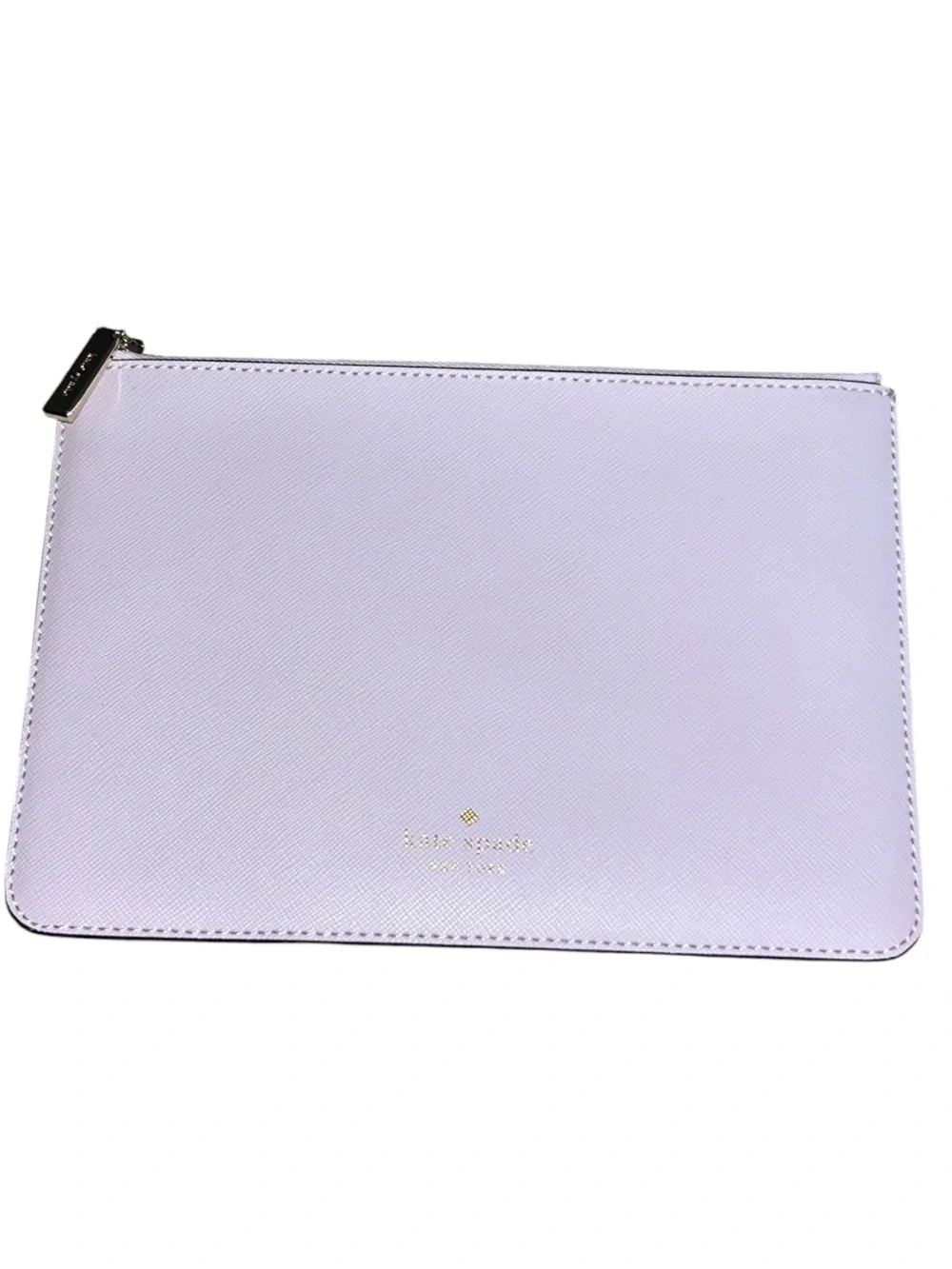Kate Spade New York Lavender Lilac Saffiano Zip Pouch Clutch NWOT